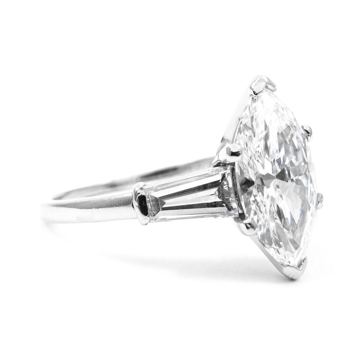 1.75 carat marquise diamond ring