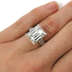 Harry Winston 7.45 Carat GIA Certified F VS1 Emerald Cut Ring