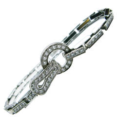 Cartier Agrafe Diamond Gold Link Bracelet