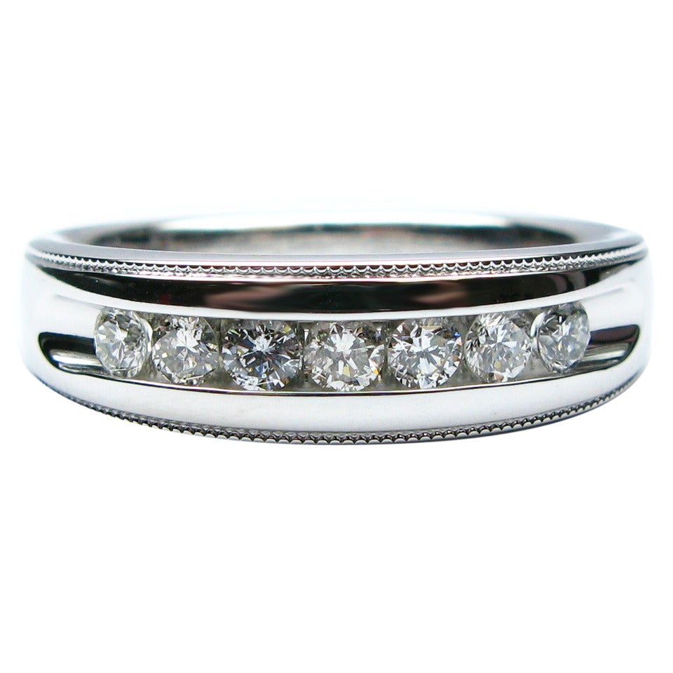 Alianza de Diamantes Milgrain para Hombre
