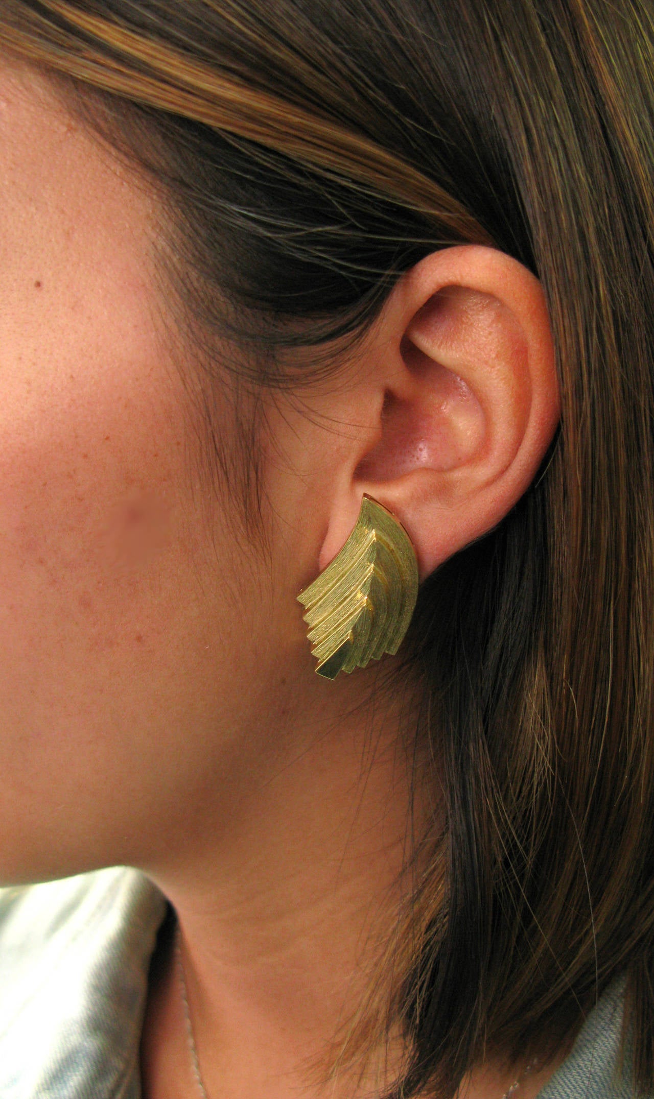 Henry Dunay Chevron Earrings In New Condition In New York, NY