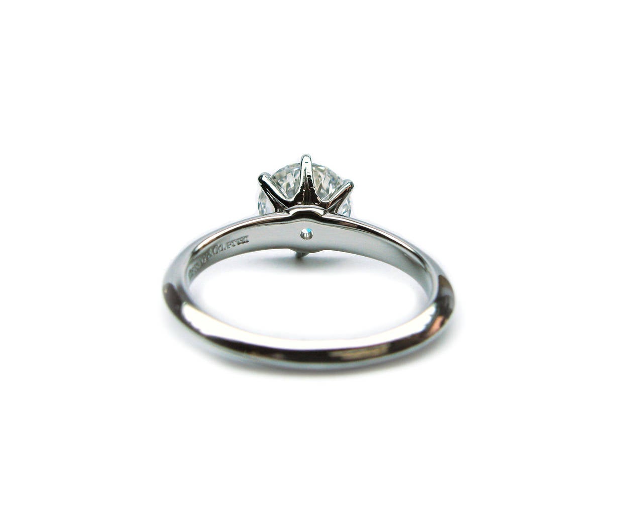 Tiffany & Co. 2.03 Carat Round Brilliant Diamond Platinum Engagement Ring In Excellent Condition In New York, NY