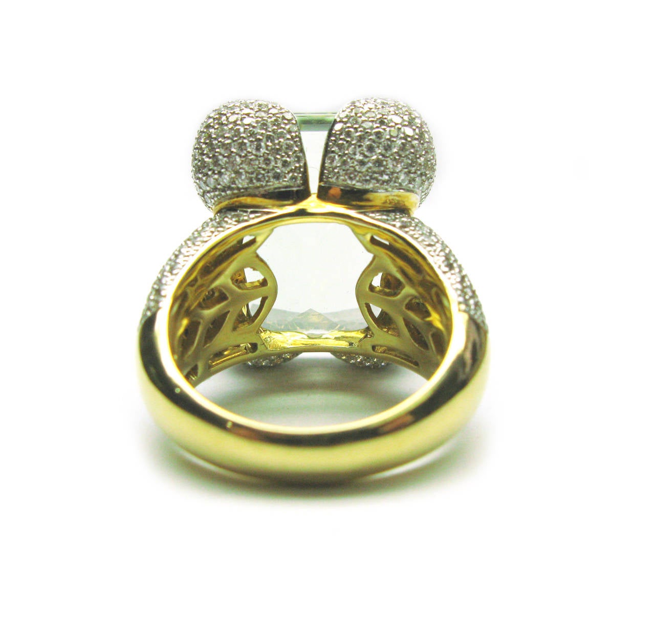 Women's Prasiolite & Diamond Cocktail Ring