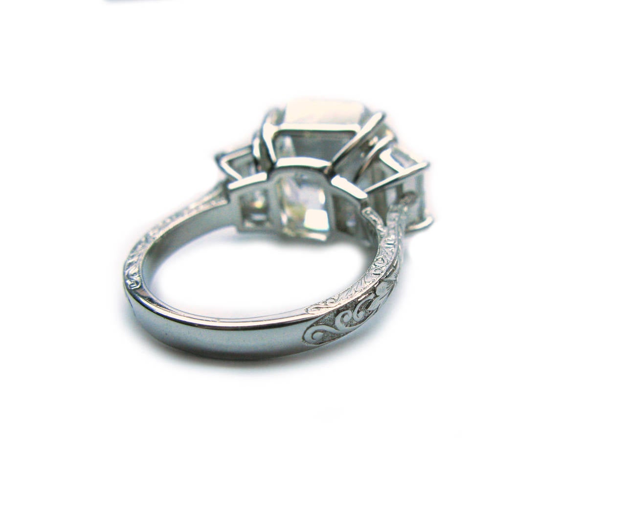 9.02 Carat GIA Cert Asscher Cut Diamond Platinum Engagement Ring 4