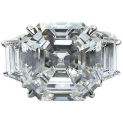 9.02 Carat GIA Cert Asscher Cut Diamond Platinum Engagement Ring