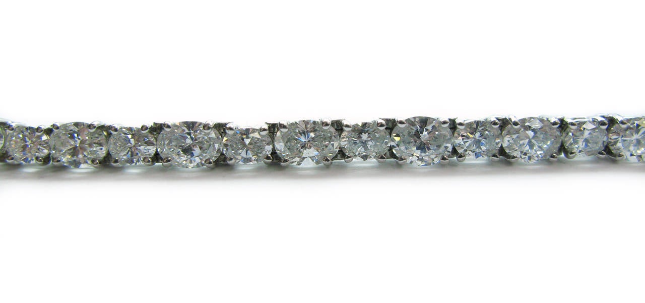 oval diamond tennis bracelet