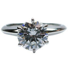 Tiffany & Co. 2.03 Carat Round Brilliant Diamond Platinum Engagement Ring