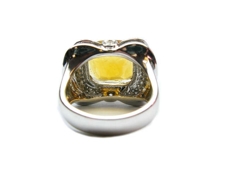 Women's Citrine Diamond Cocktail Ring