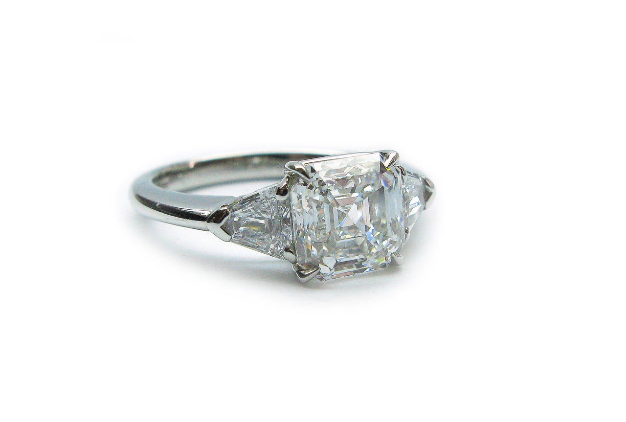 J. Birnbach 2.19 Carat F VS1 GIA  Asscher Cut Diamond Ring In New Condition In New York, NY