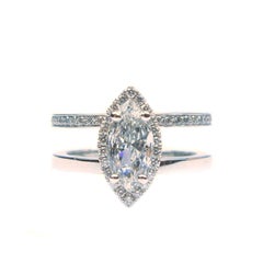 1.15 Carat Total Marquise Diamond Frame Ring