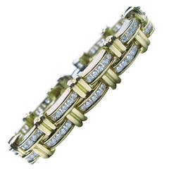 Diamond Gold Link Bracelet