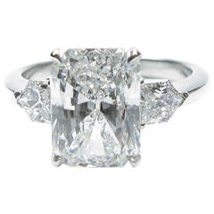 3.02 Carat GIA Cert Diamond Platinum Engagement Ring