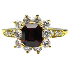 Kurt Wayne Ruby Diamond Gold Frame Ring 2
