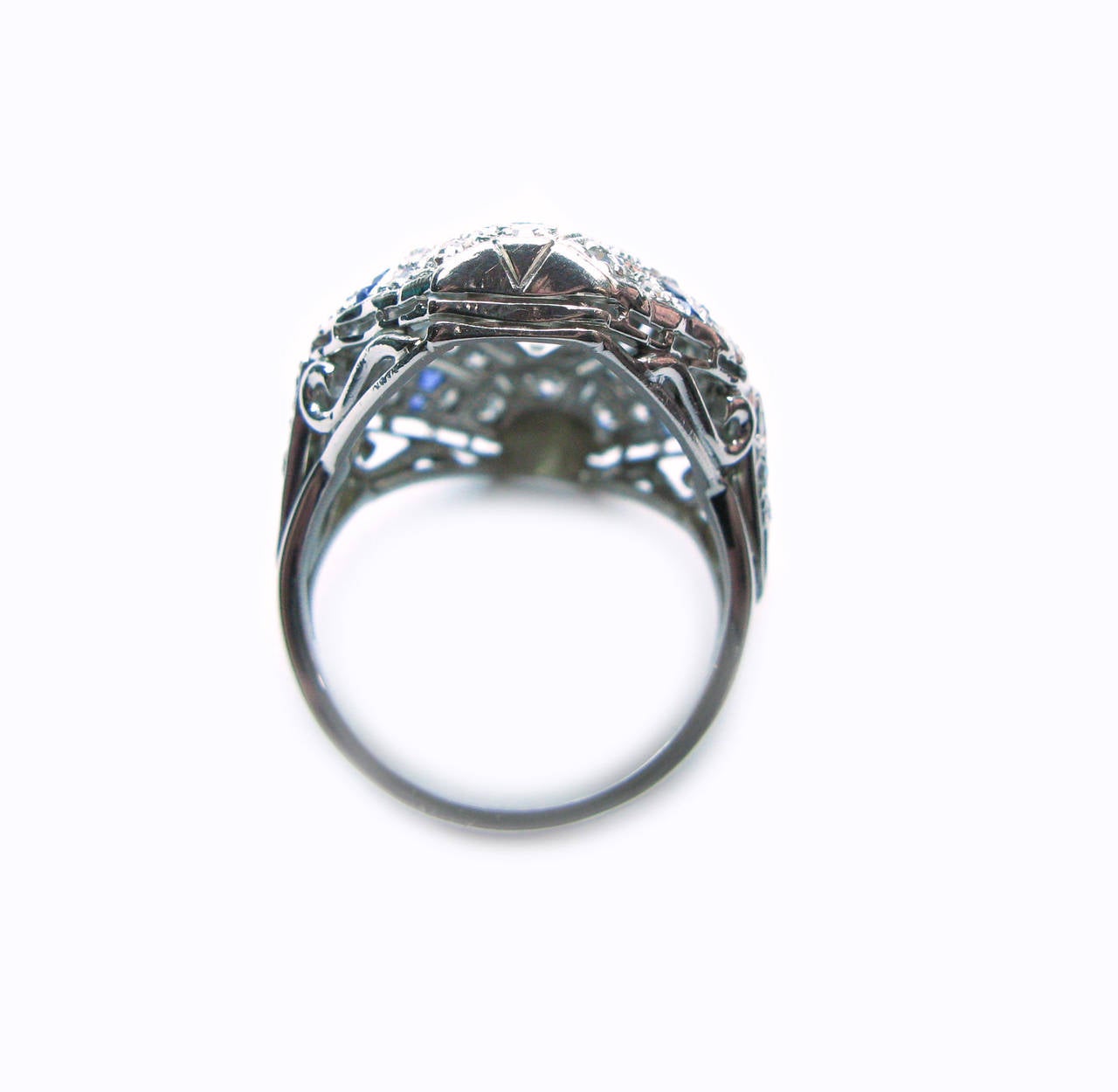2.26 Carat Old European Diamond Art Deco Ring 1