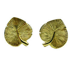John Landrum Bryant Gold Clip Earrings
