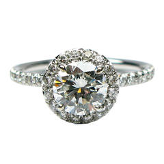 1.01 Carat Round Brilliant Diamond Engagement Ring