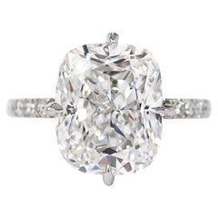 J. Birnbach 7.22 carat Cushion Brilliant Compass Prong Pave Engagement Ring