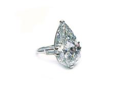 Cartier GIA Cert 10.02 Carat Pear shaped Diamond platinum Ring