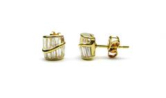 Kurt Wayne - Boucles d'oreilles or avec diamant baguette