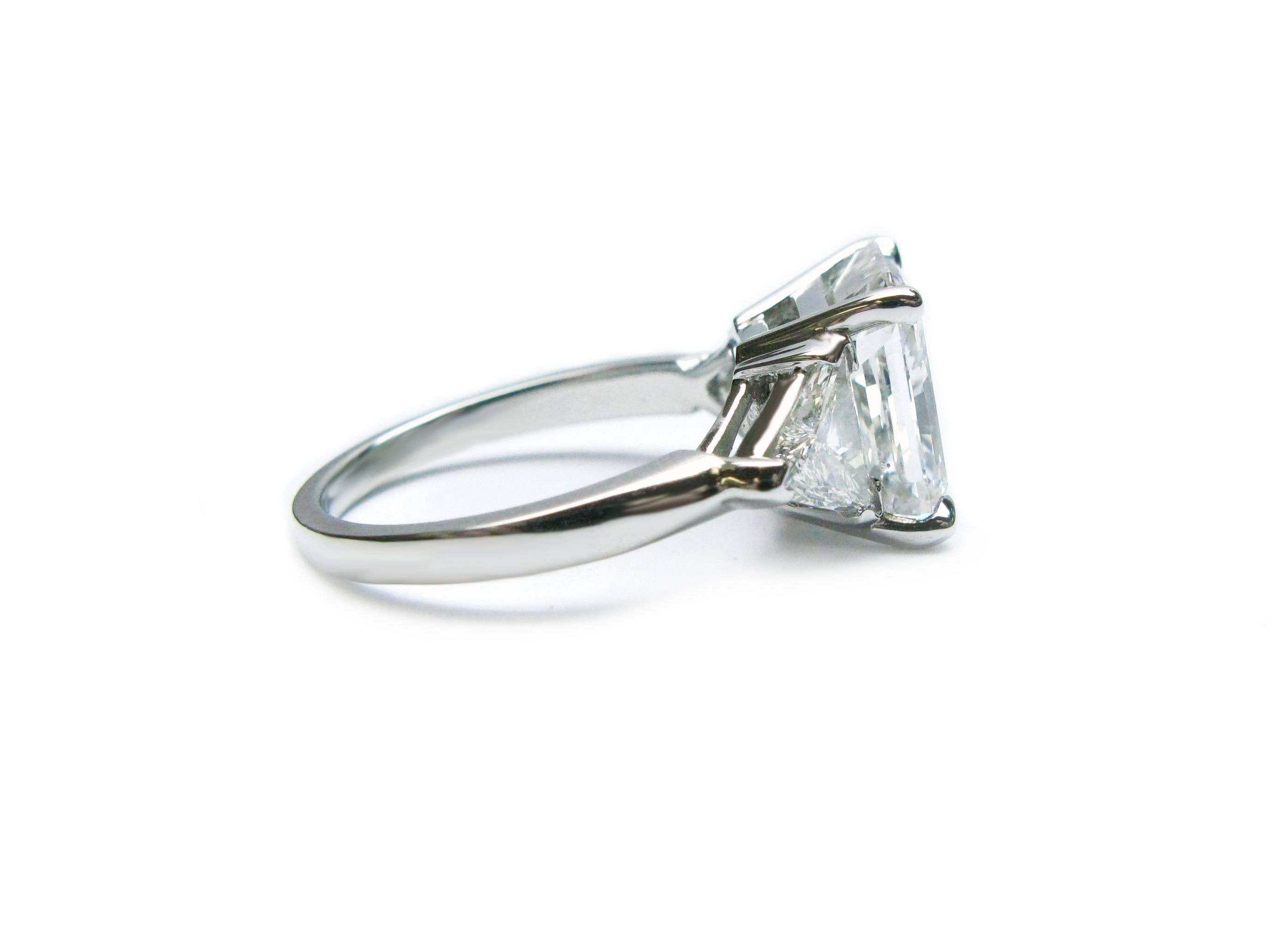 Women's 5.00 Carat GIA Cert Radiant Diamond Platinum Engagement Ring