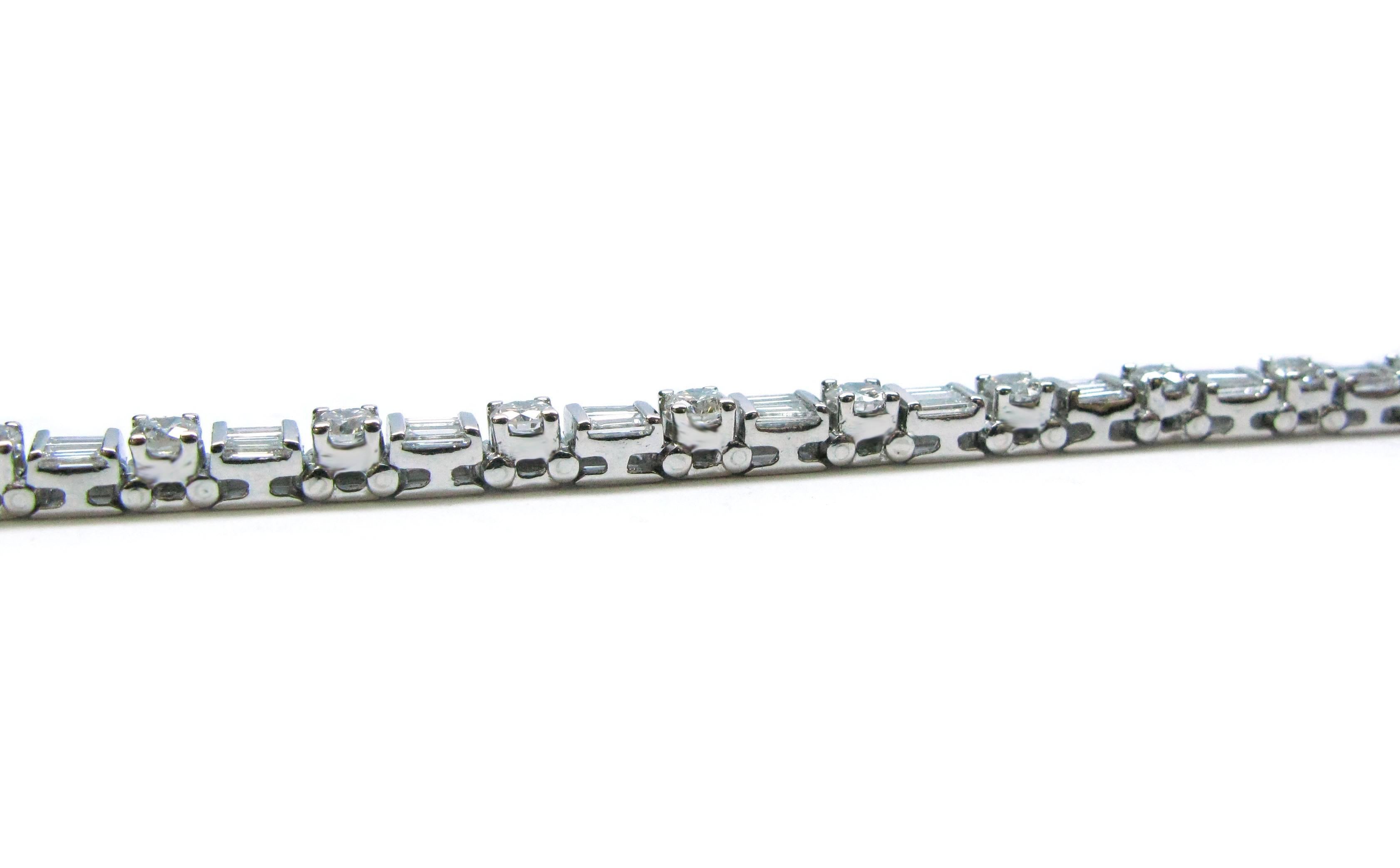 baguette diamond tennis bracelet