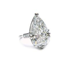 Cartier 8.20 Carat Pear Diamond Platinum Ring