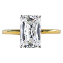 J. Birnbach GIA Certified 3.03 carat Criss-Cut Diamond Solitaire Engagement Ring