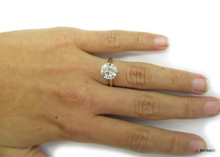 Tiffany and Co. 2.25 Carat GIA Cert Diamond Engagement Ring at 1stDibs | 2.25  carat diamond ring, 2.25 carat round diamond ring, 2.25 ct diamond