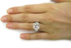 6.05 Carat GIA Cert Radiant Diamond Platinum Ring