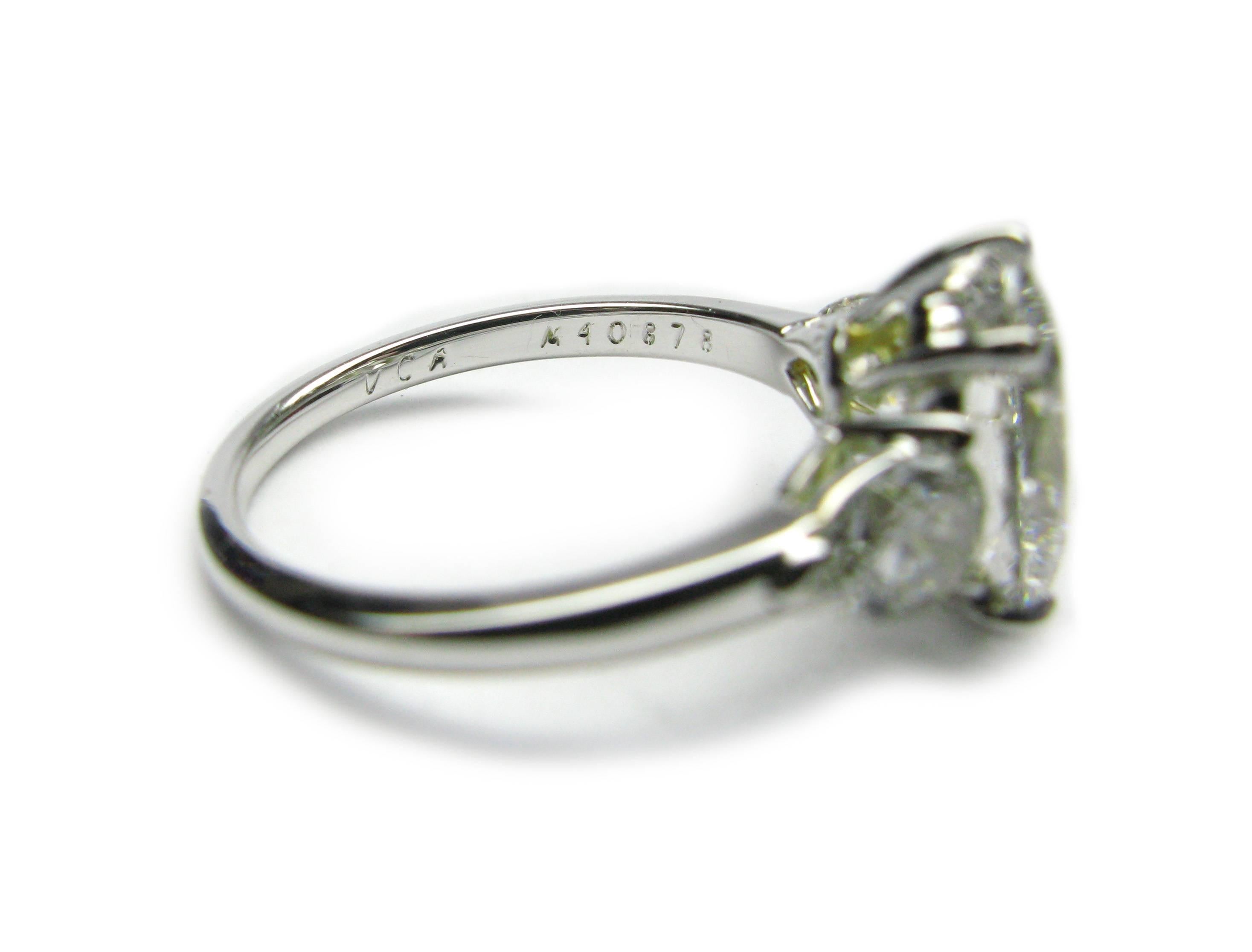 Van Cleef & Arpels 3.01 Carat GIA Cert Diamond Gold Engagement Ring 1