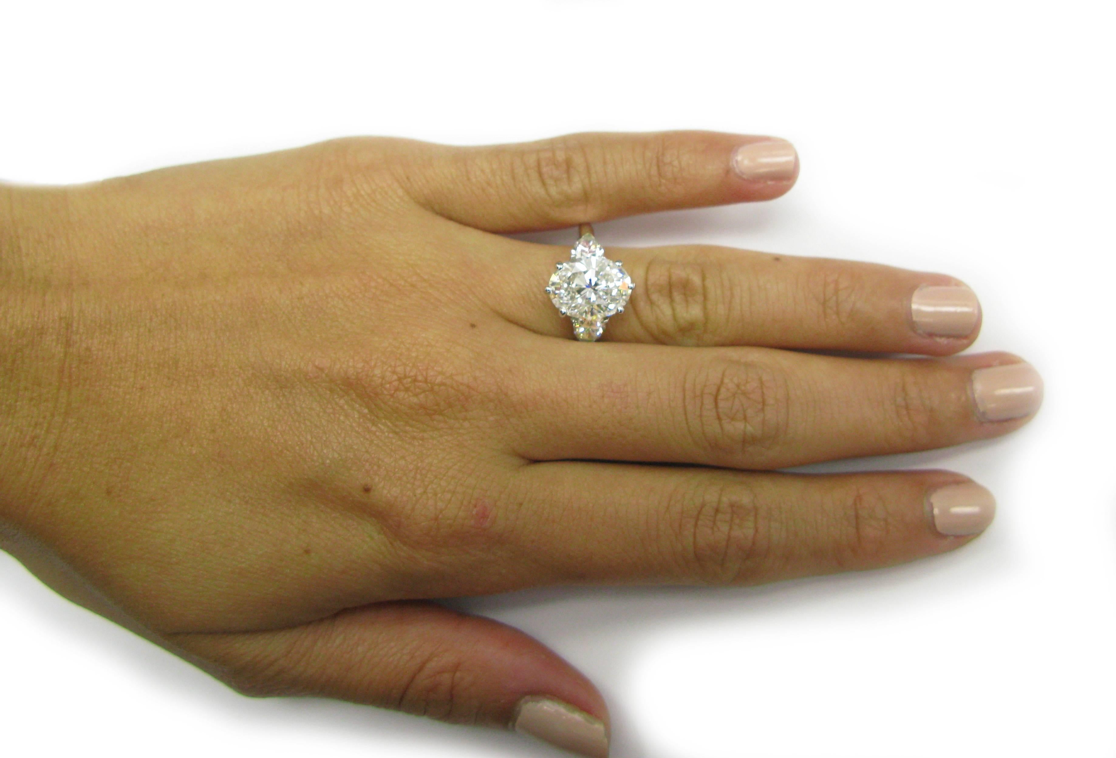Van Cleef & Arpels 3.01 Carat GIA Cert Diamond Gold Engagement Ring 2