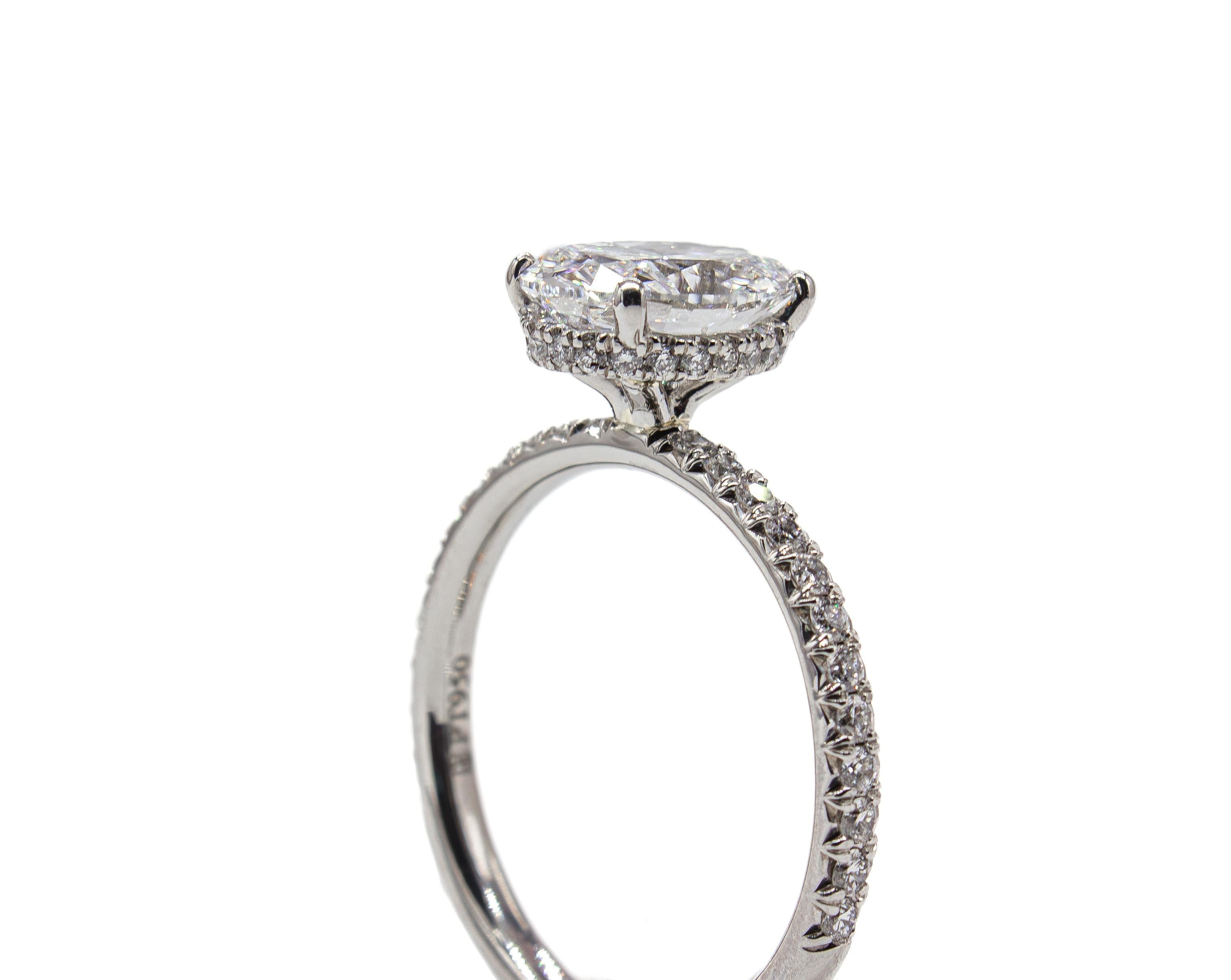 J. Birnbach GIA zertifiziert 1,66 Karat D VVS2 Oval Diamant Solitär Ring im Zustand „Neu“ im Angebot in New York, NY