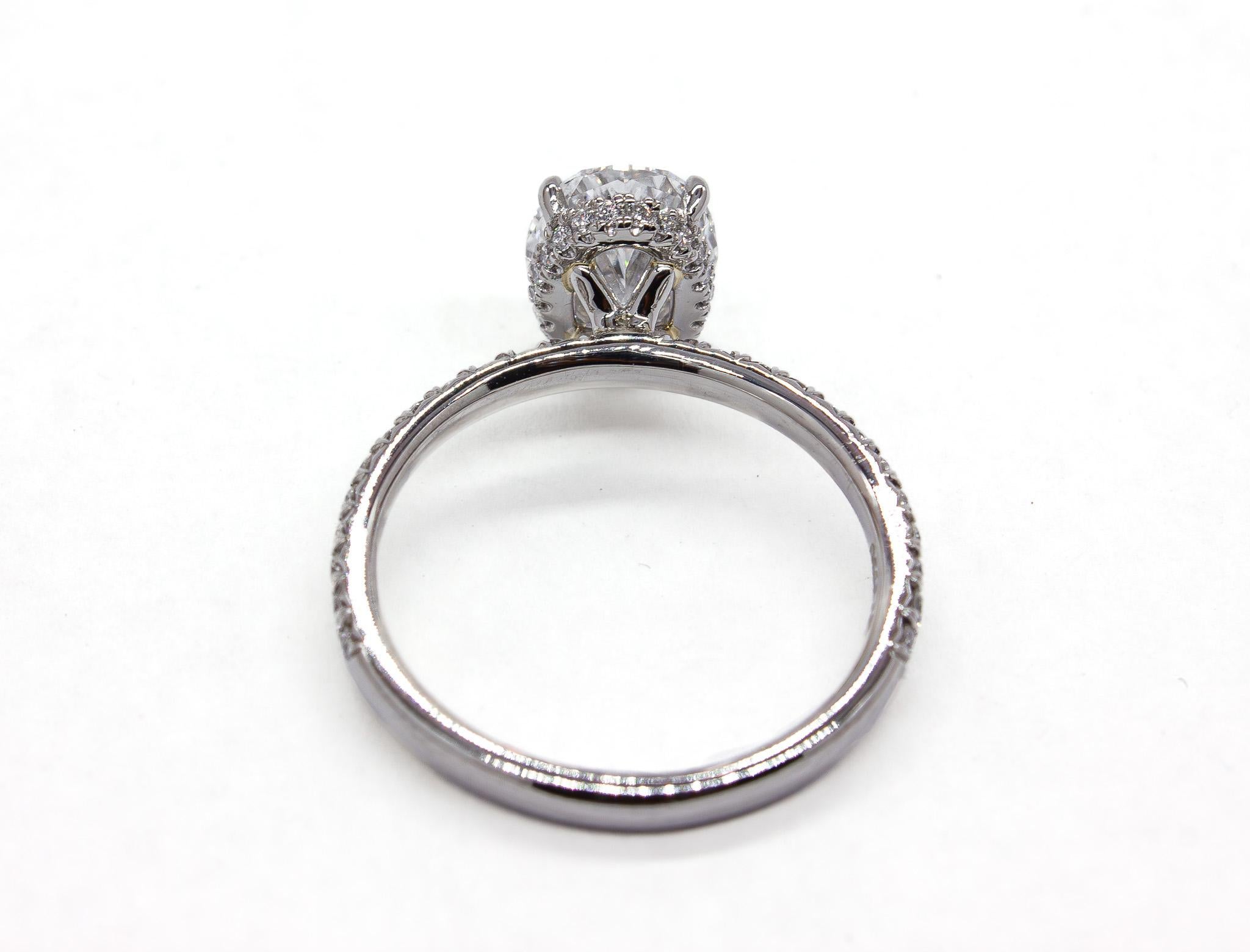 J. Birnbach GIA zertifiziert 1,66 Karat D VVS2 Oval Diamant Solitär Ring (Ovalschliff) im Angebot