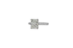 J. Birnbach GIA 2.05 Carat J Flawless Radiant Cut Diamond Platinum Solitaire