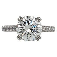Harry Winston GIA 2,16-Karat-E-VVS2-Rundbrillanten-Solitärring