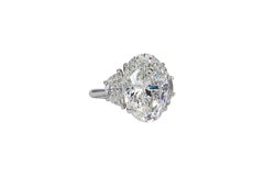 J. Birnbach GIA 10,01 Karat J SI1 Ovaler Diamant-Dreisteinring