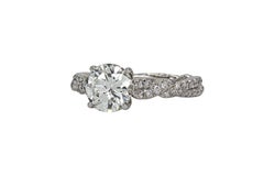 David Yurman GIA 1.21 Carat H VVS2 Round Brilliant Cut Diamond Twist Solitaire