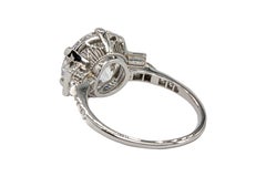 J. Birnbach GIA 6.71 Carat F VVS2 Round Brilliant Diamond Art Deco Style Ring