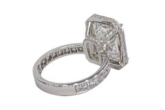 Anello solitario in platino con diamante J. Birnbach GIA da 8,70 carati, J VS2, taglio Radiant