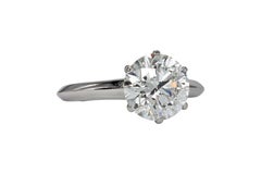 Tiffany & Co GIA 2.09 Carat G VVS2 Round Brilliant Cut Diamond Solitaire Ring