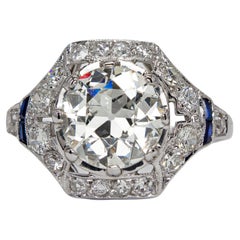 J. Birnbach GIA 1.84 Carat L I1 Old European Antique Deco Style Solitaire Ring