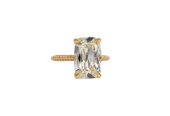 J. Birnbach GIA 4.03 Carat K VS2 Cushion Cut Diamond Solitaire Ring