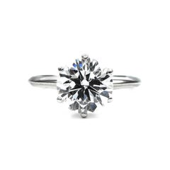 Tiffany & Co. 2.08 carat Round Diamond Platinum Solitaire Engagement Ring