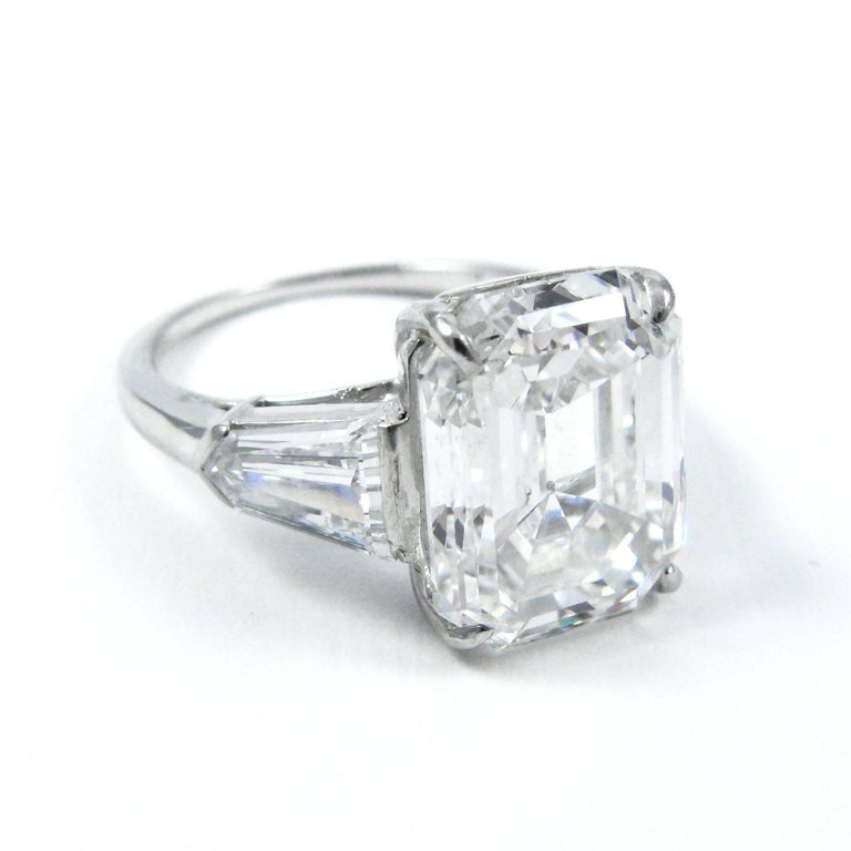 Harry Winston 6.36 Carat E VS1 GIA Certified Emerald Cut Diamond