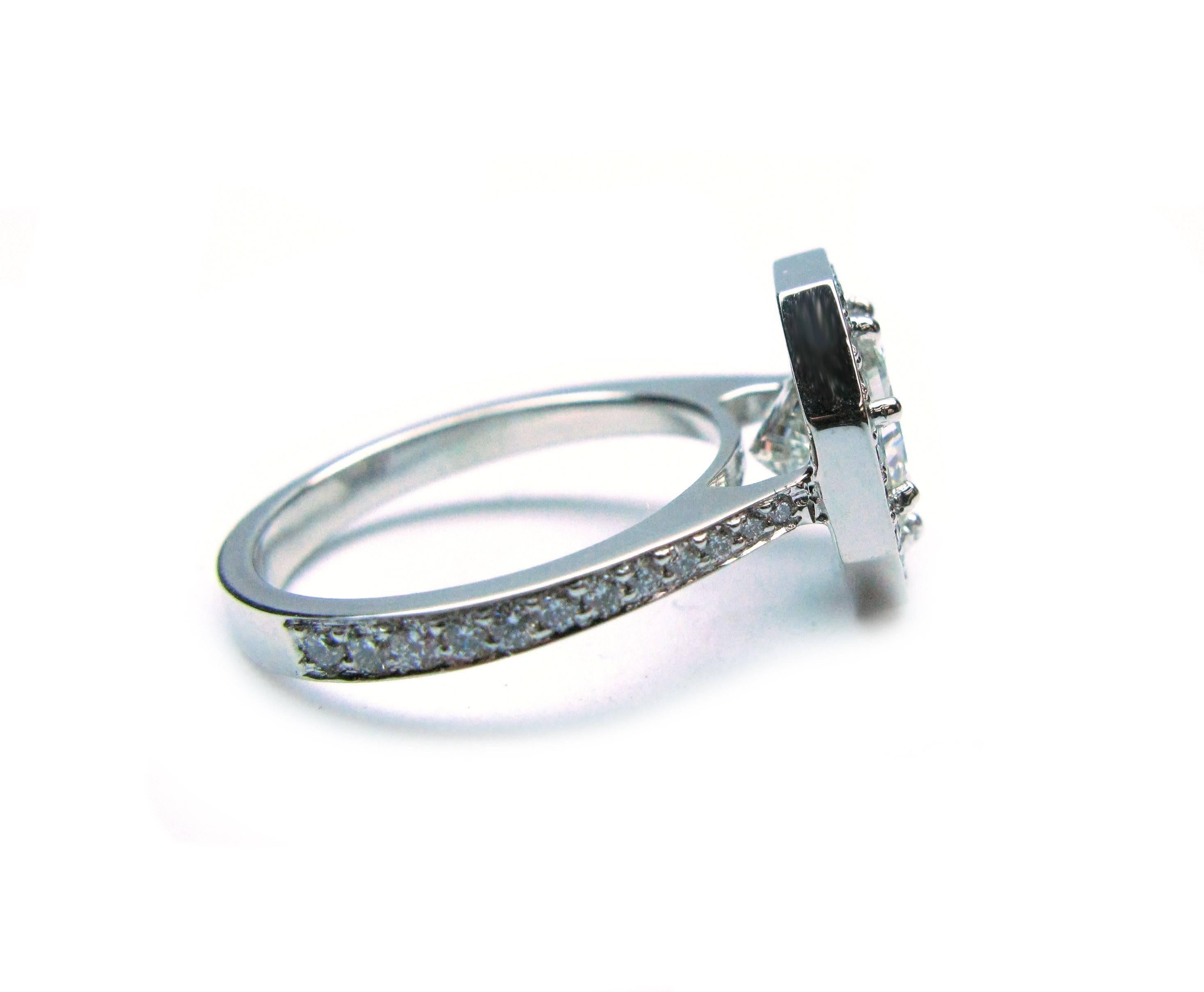 Women's 1.74 Carat GIA I VS1 Octagon Brilliant Unique Diamond  Ring