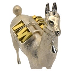 Adorno de llama de plata de ley