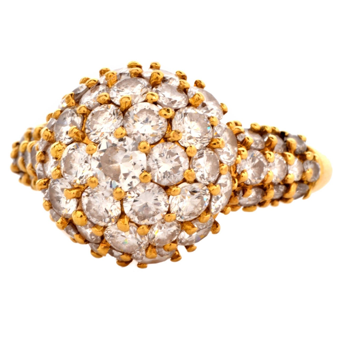 Hammerman Bros. Diamond Gold Dome Cocktail Ring