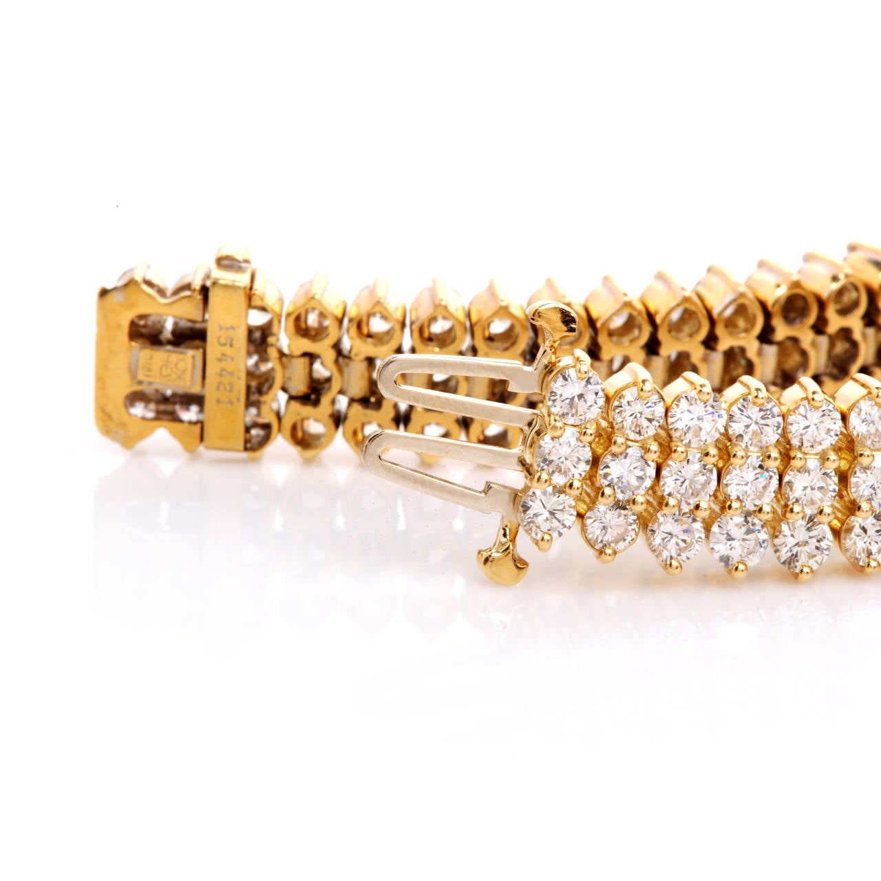 Jose Hess Diamond Yellow Gold Wide Bracelet 1
