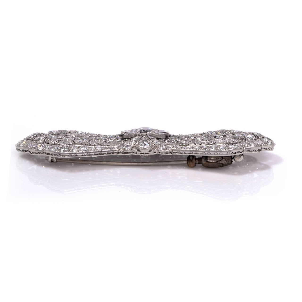 Women's 1930s Diamond Platinum Pin Pendant