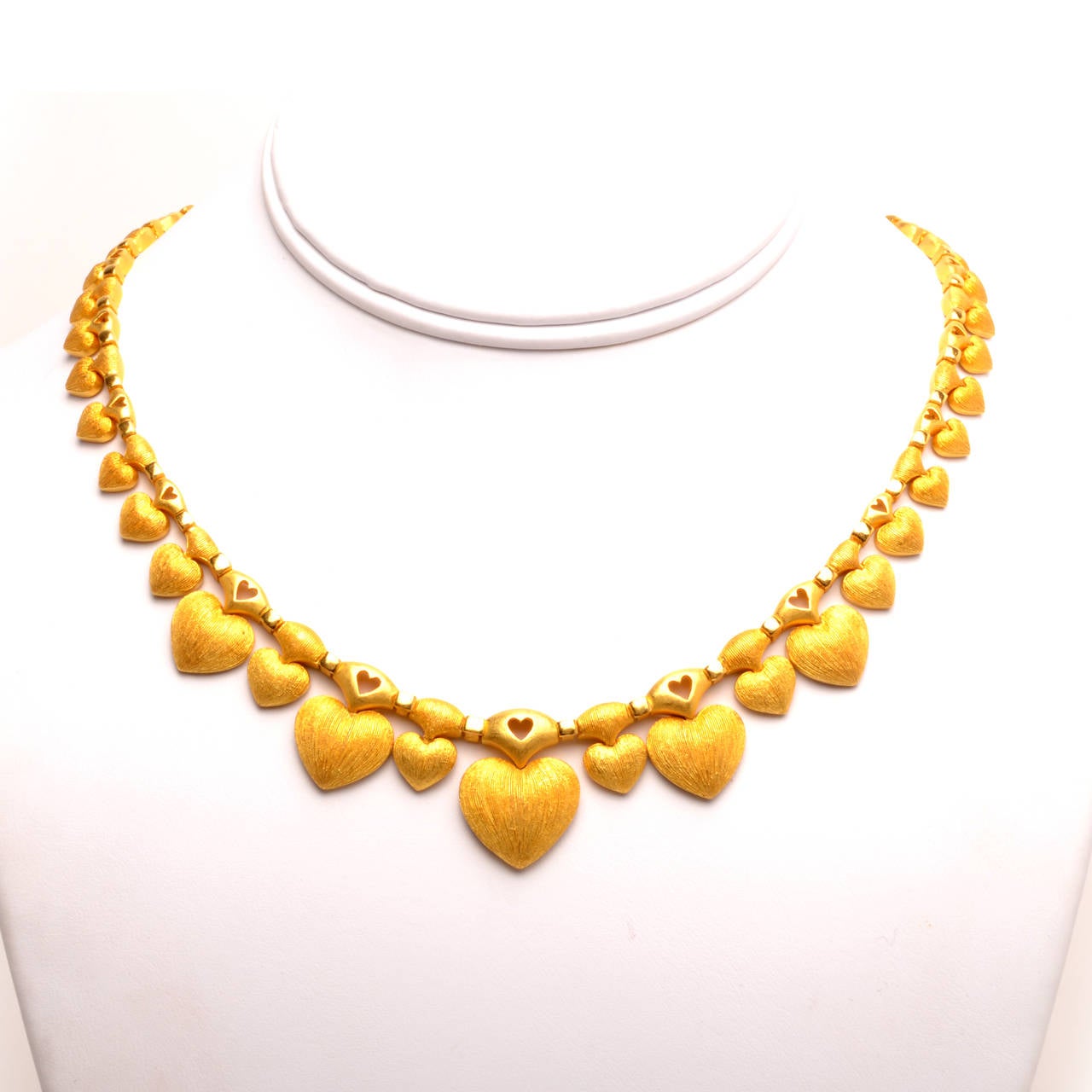Women's Heart Motif Gold Necklace